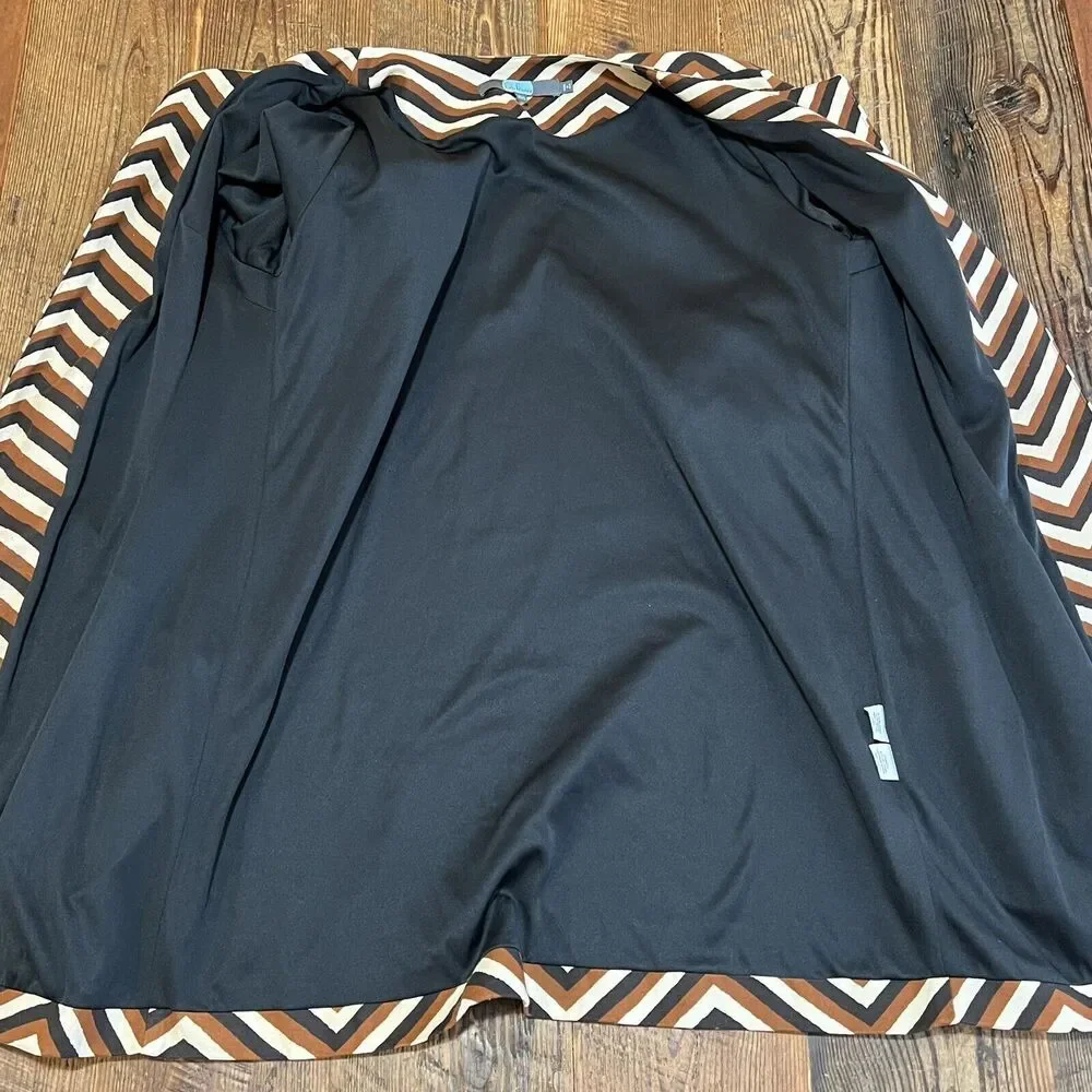 Eva Franco Anthropologie Oversized Cardigan Chevron Print Pockets Size XS / S - Picture 10 of 12